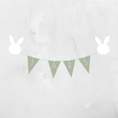 Afmælisborði | Ljósgrænn