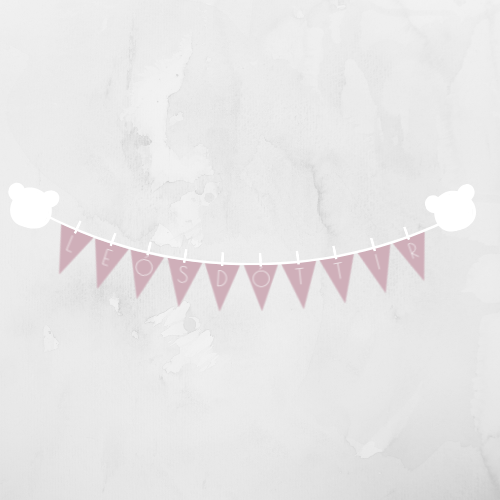 Nafnaborði | Bleikur