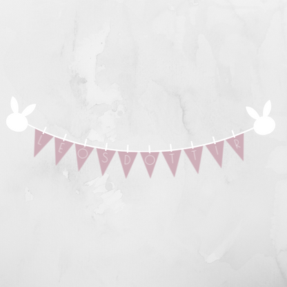 Nafnaborði | Bleikur