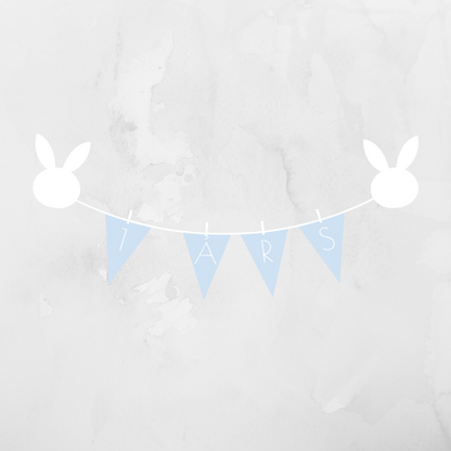 Afmælisborði | Ljósblár