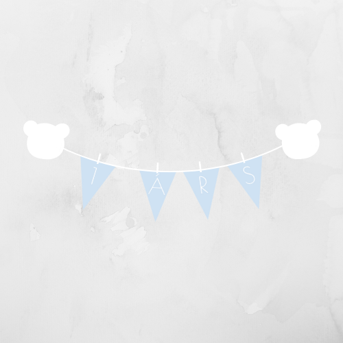 Afmælisborði | Ljósblár