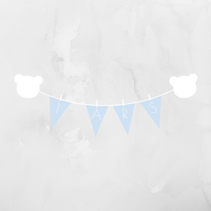 Afmælisborði | Ljósblár