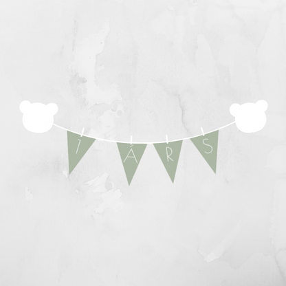 Afmælisborði | Ljósgrænn