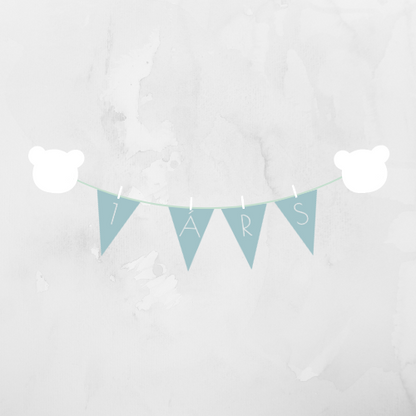 Afmælisborði | Sæblár