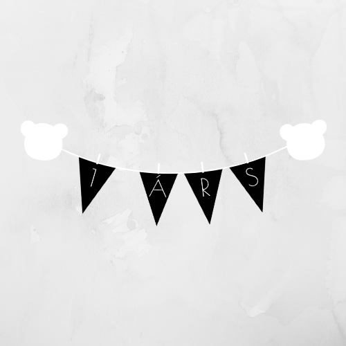 Afmælisborði | Svartur